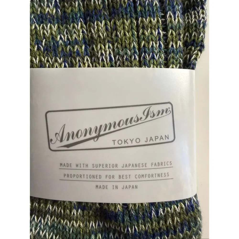 Anonymous ISM Socks Crew Made in Japan Cashmere Blend One Size Fits Most